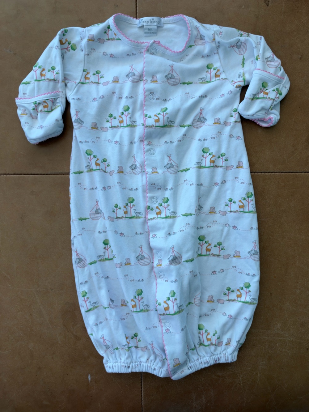 Kissy Kissy Pima Cotton Noah’s Ark Gown Newborn